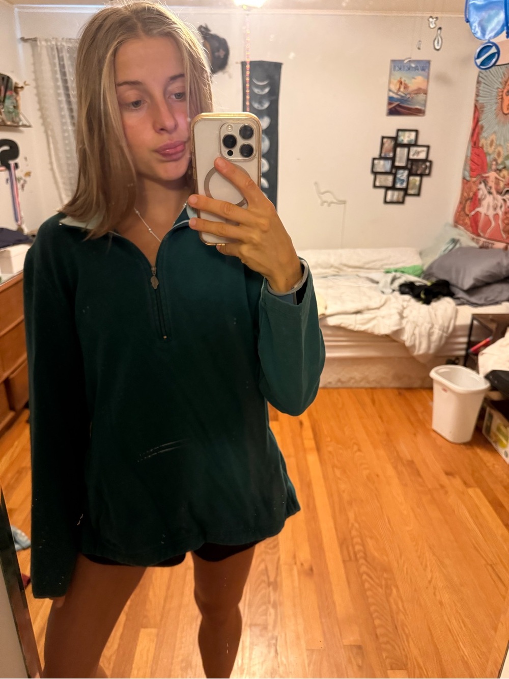 Eddie Bauer Cozy Half-Zip Fleece Pullover - Teal